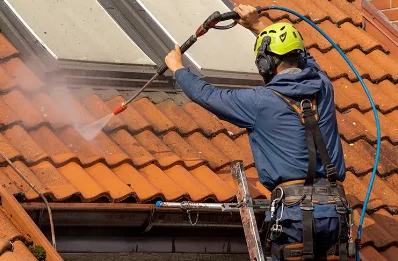 Démoussage et hydrofuge de toiture à Domérat